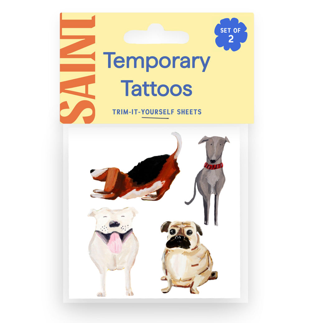 Happy Dogs Temporary Tattoos