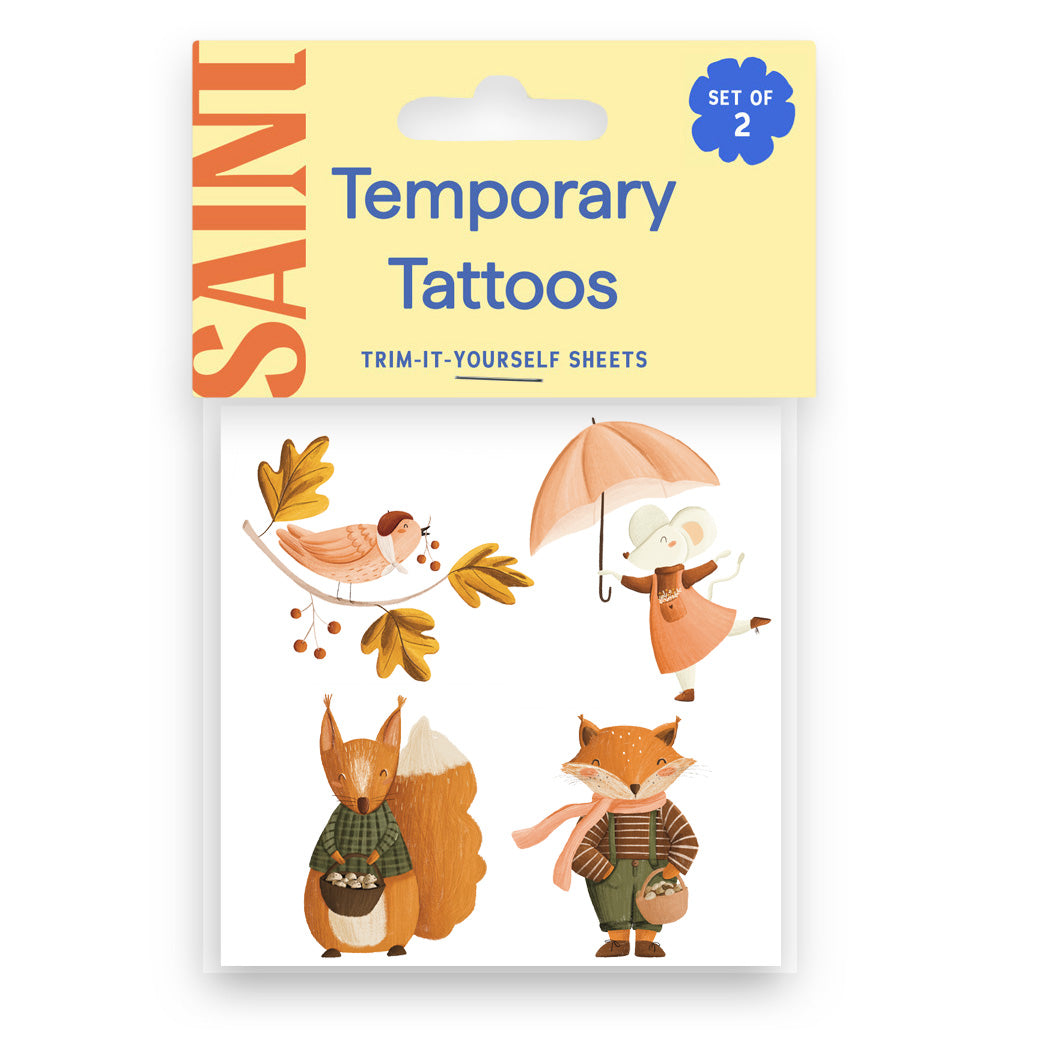 Forest Friends Temporary Tattoos