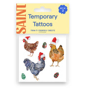 Christmas Chickens Temporary Tattoos