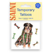 Festive Bernese Mountain Dog Temporary Tattoos