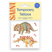 Candy Cane Dinosaurs Temporary Tattoos
