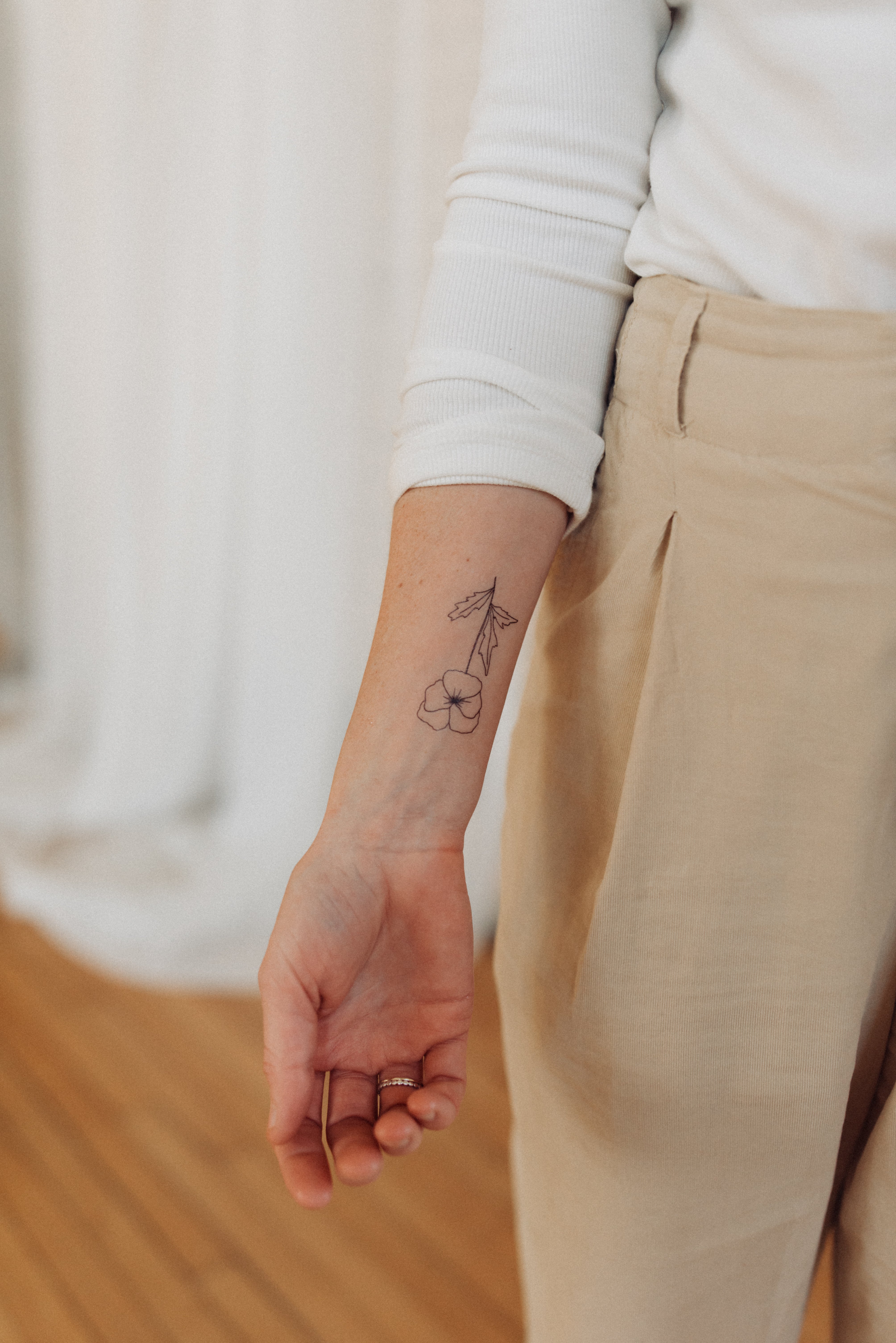 February - Violet Temporary Tattoos