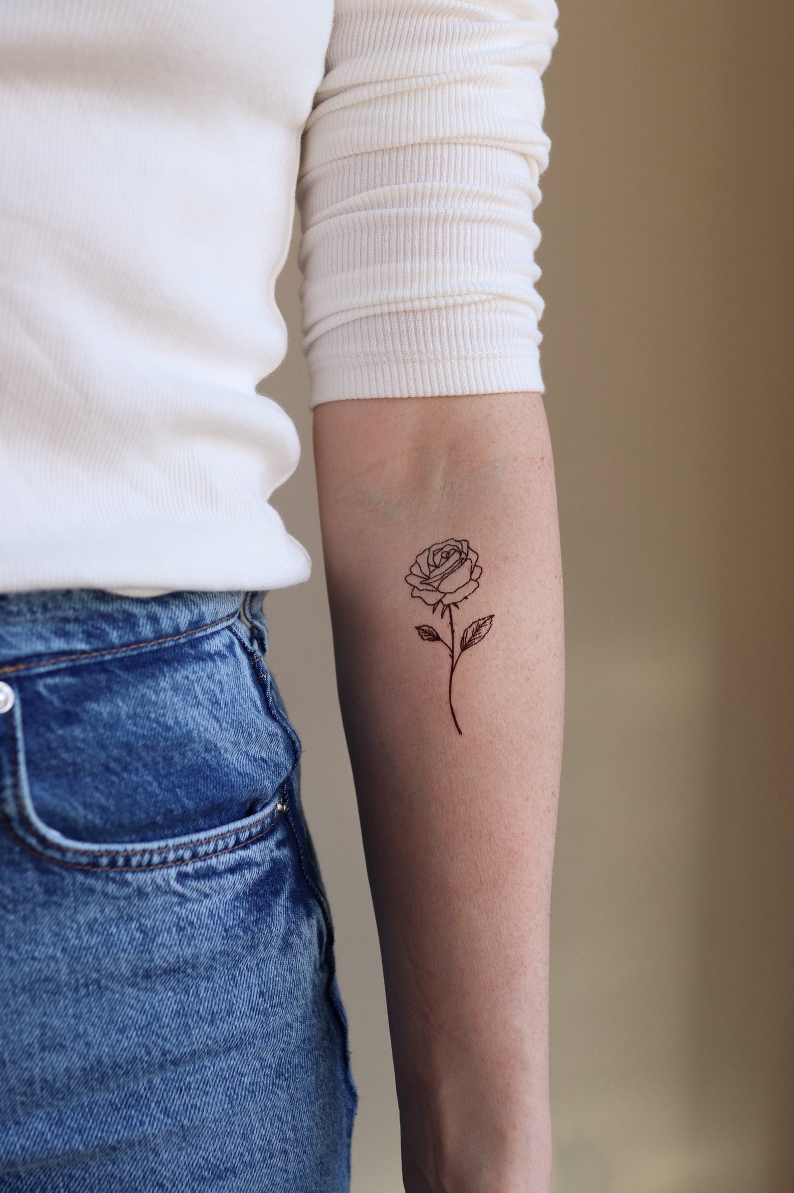 June - Rose Temporary Tattoos