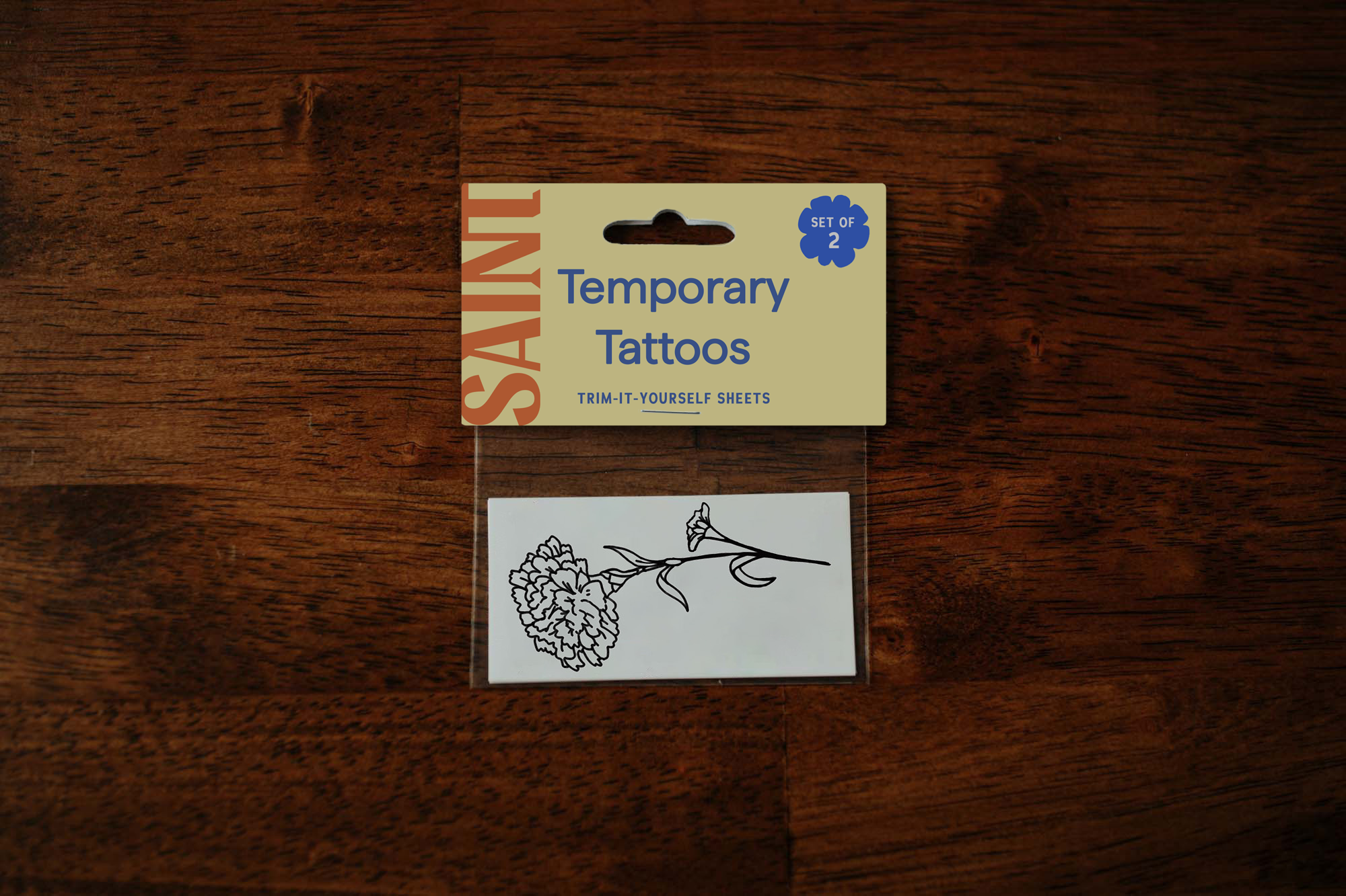October - Marigold Temporary Tattoos