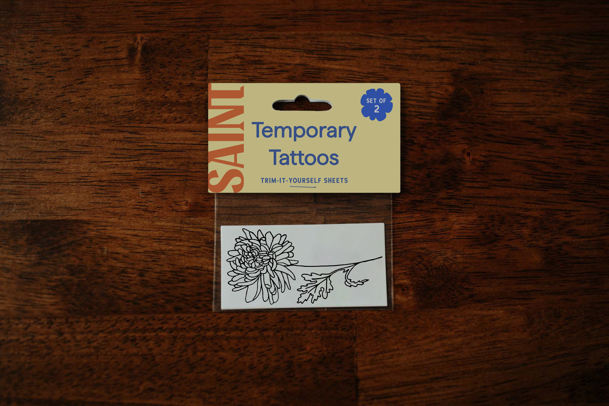 November - Chrysanthemum Temporary Tattoos