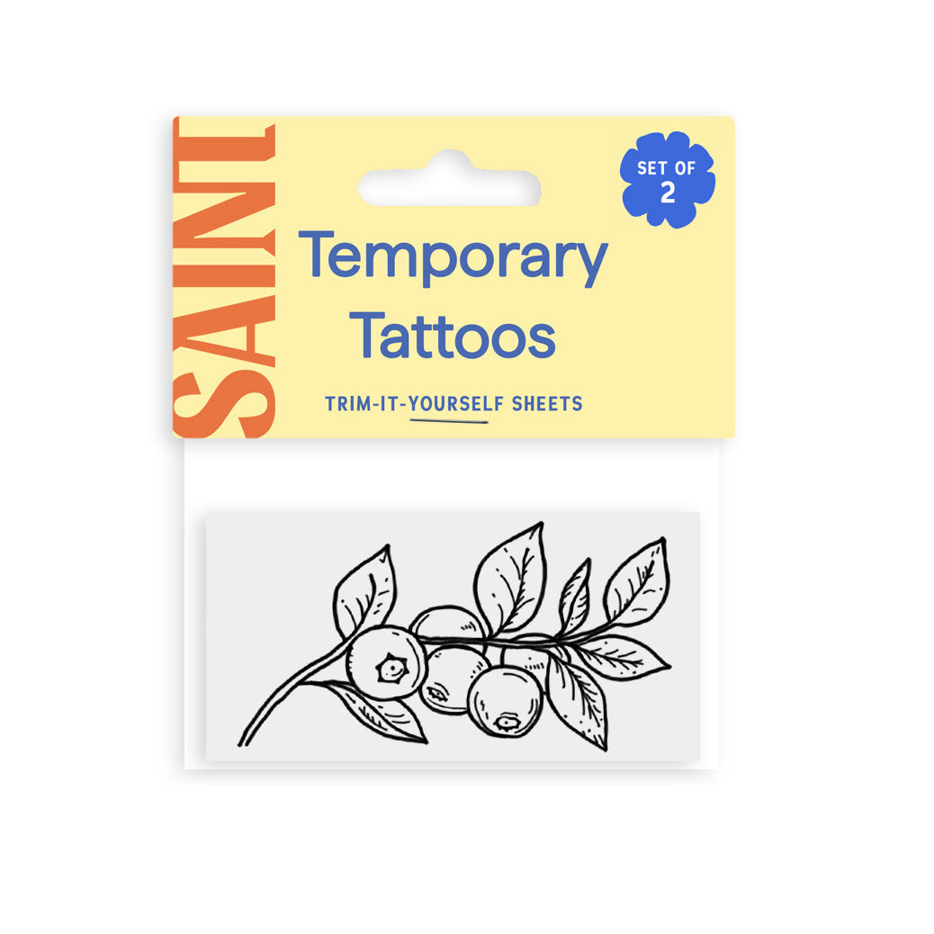 Blueberry Branch Temporary Tattoos