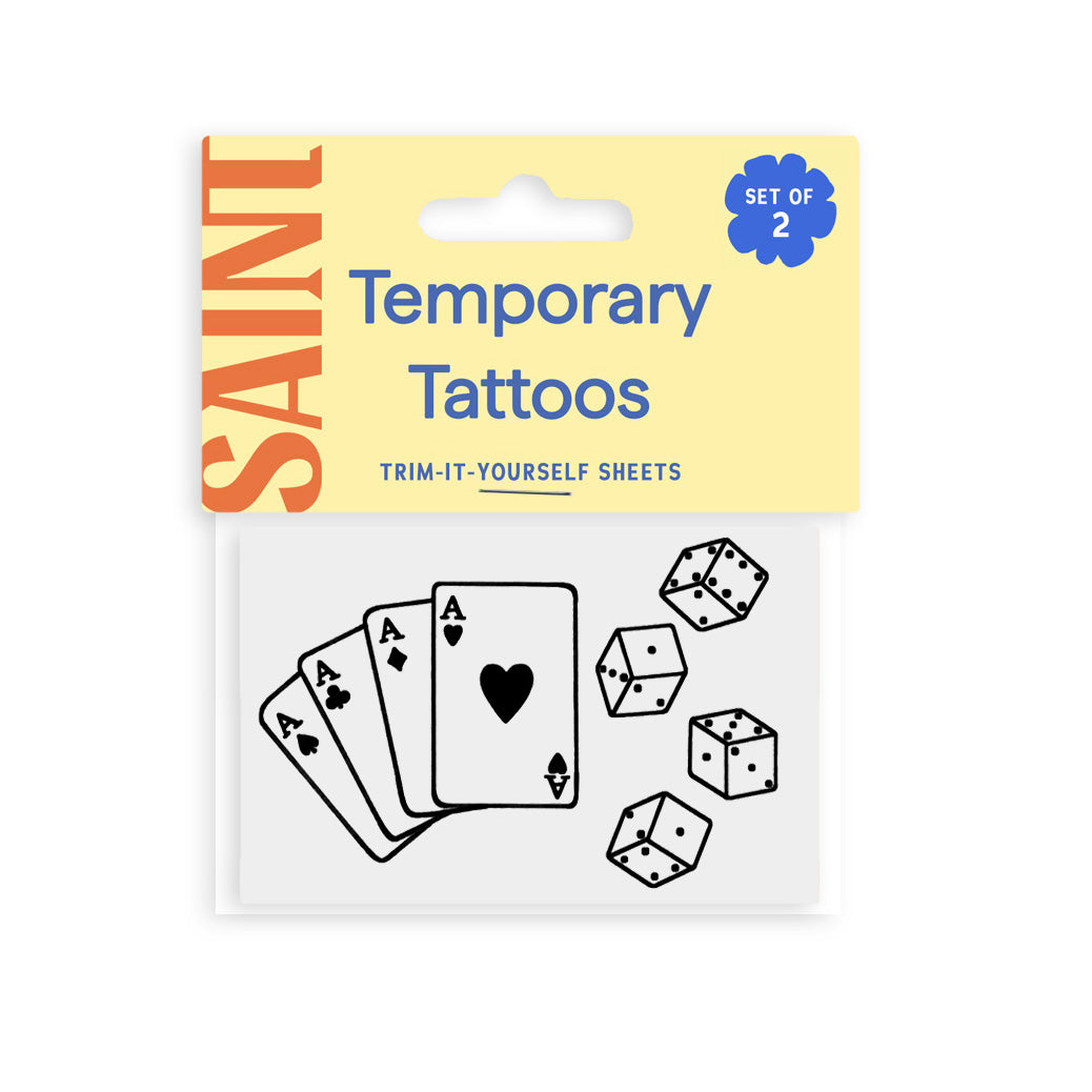 Dice + Deck Temporary Tattoos