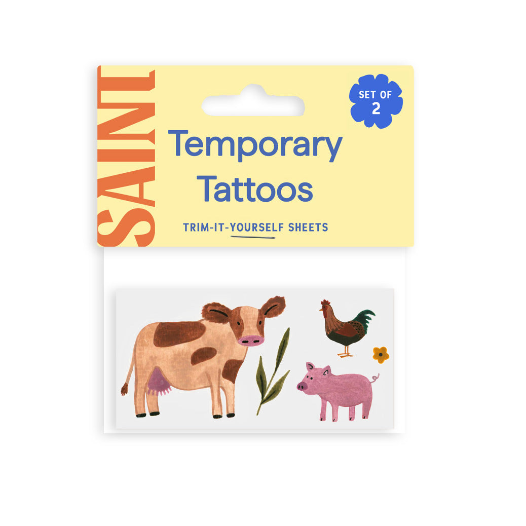 Farm Animals Temporary Tattoos