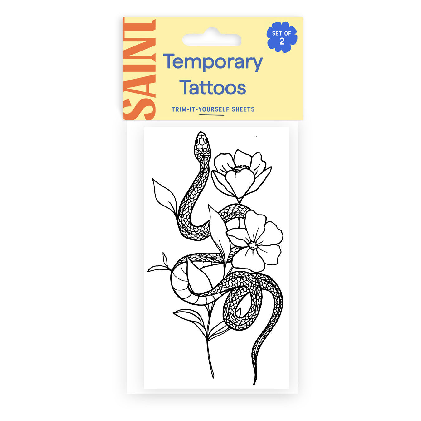 Garden Snake Temporary Tattoos
