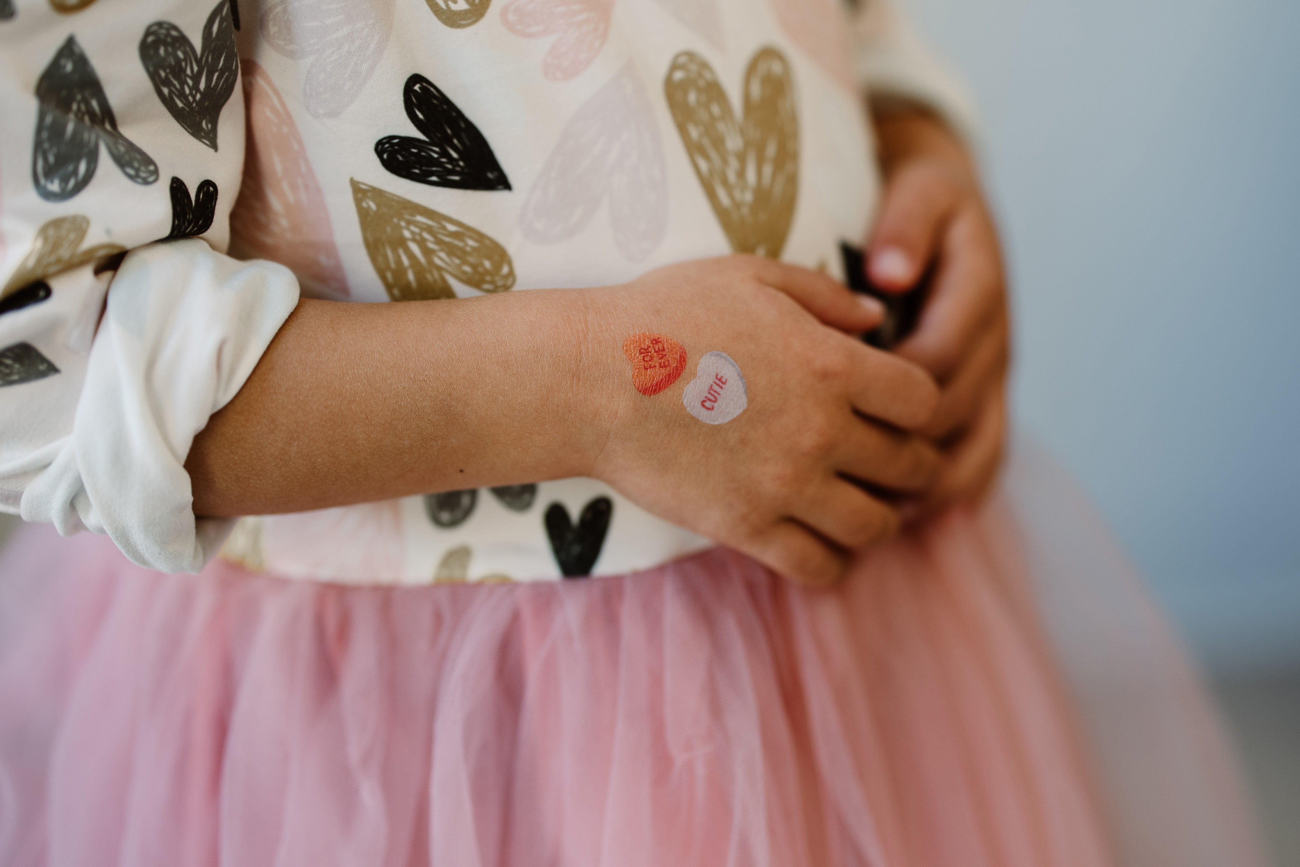 Candy Hearts Temporary Tattoos