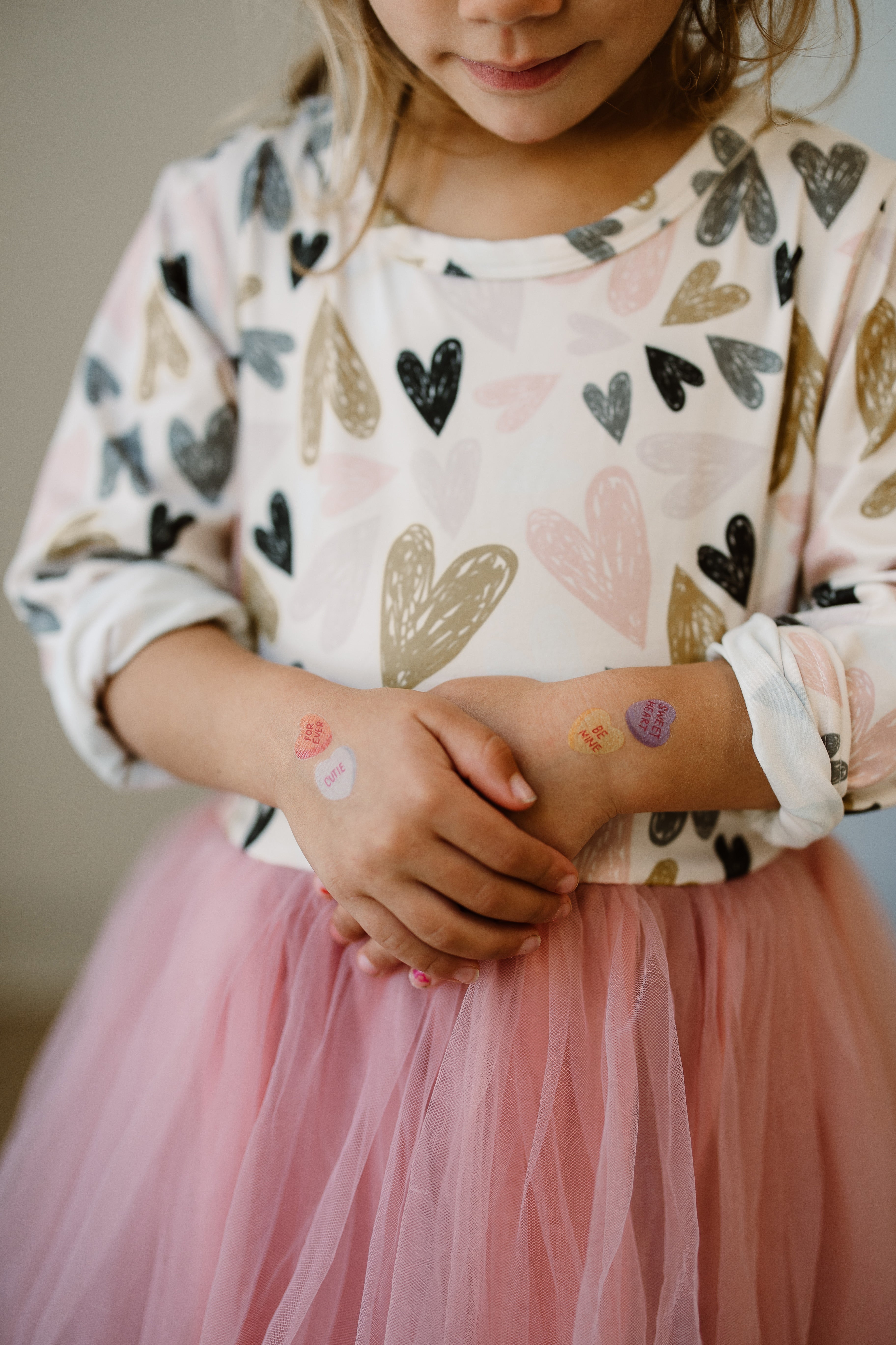 Candy Hearts Temporary Tattoos