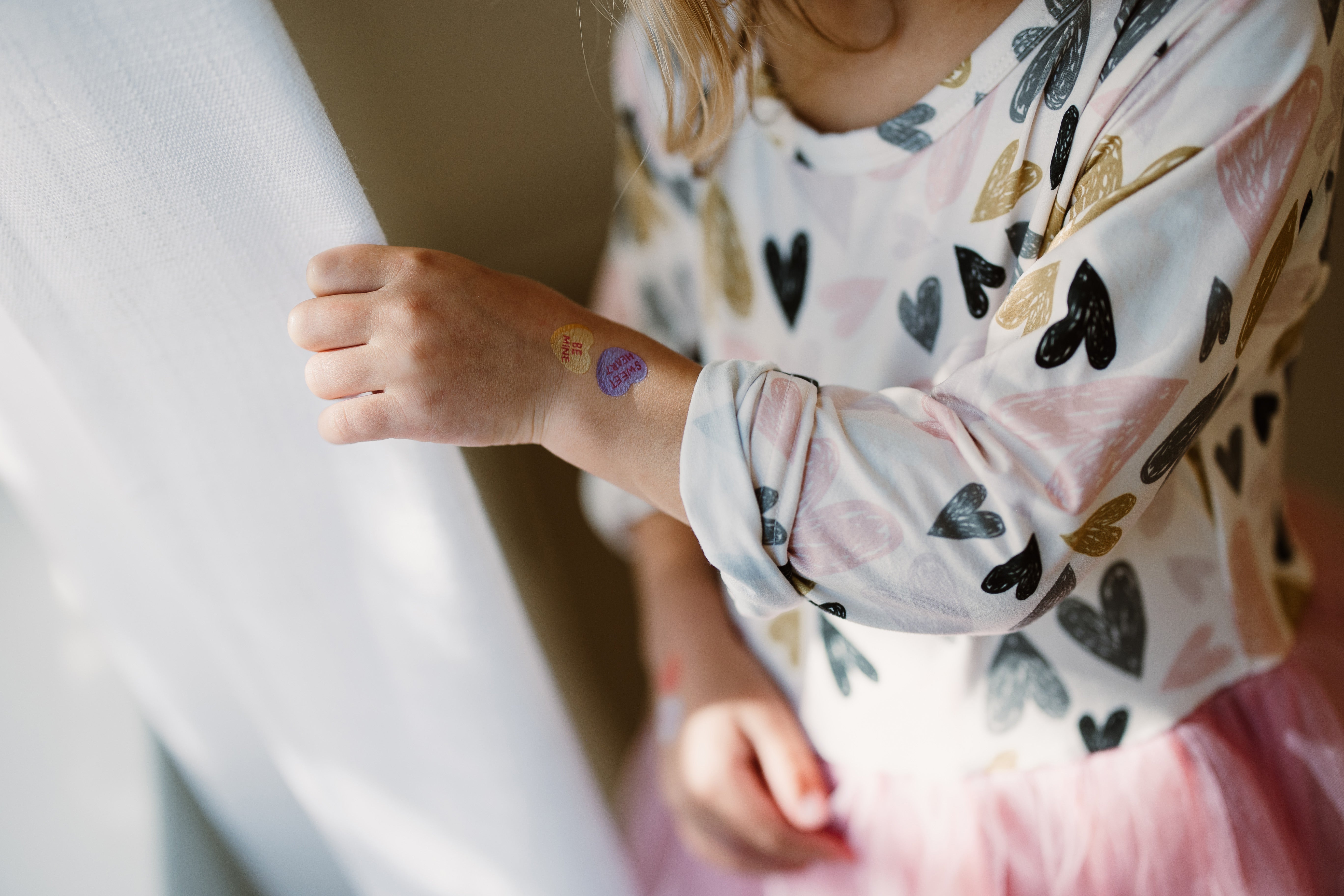 Candy Hearts Temporary Tattoos