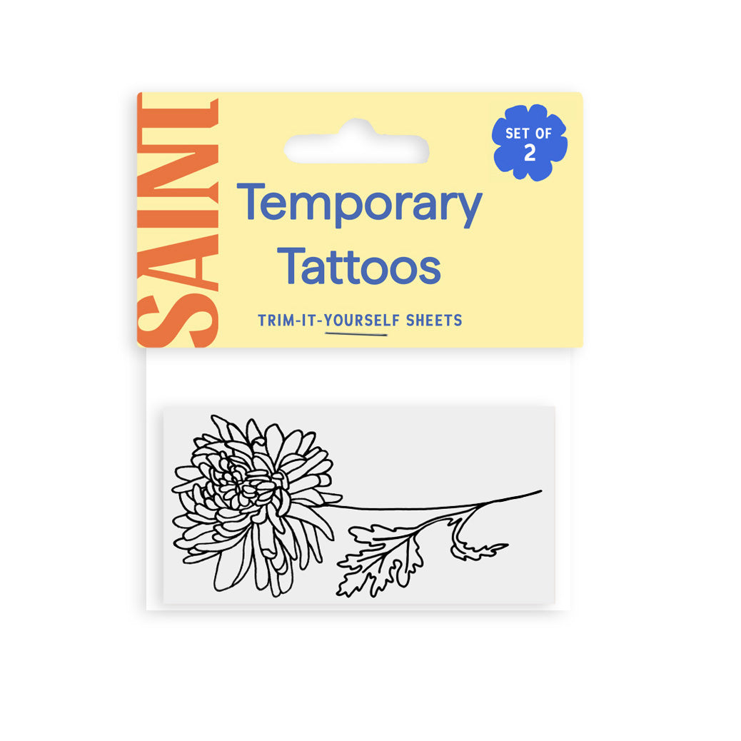 November - Chrysanthemum Temporary Tattoos