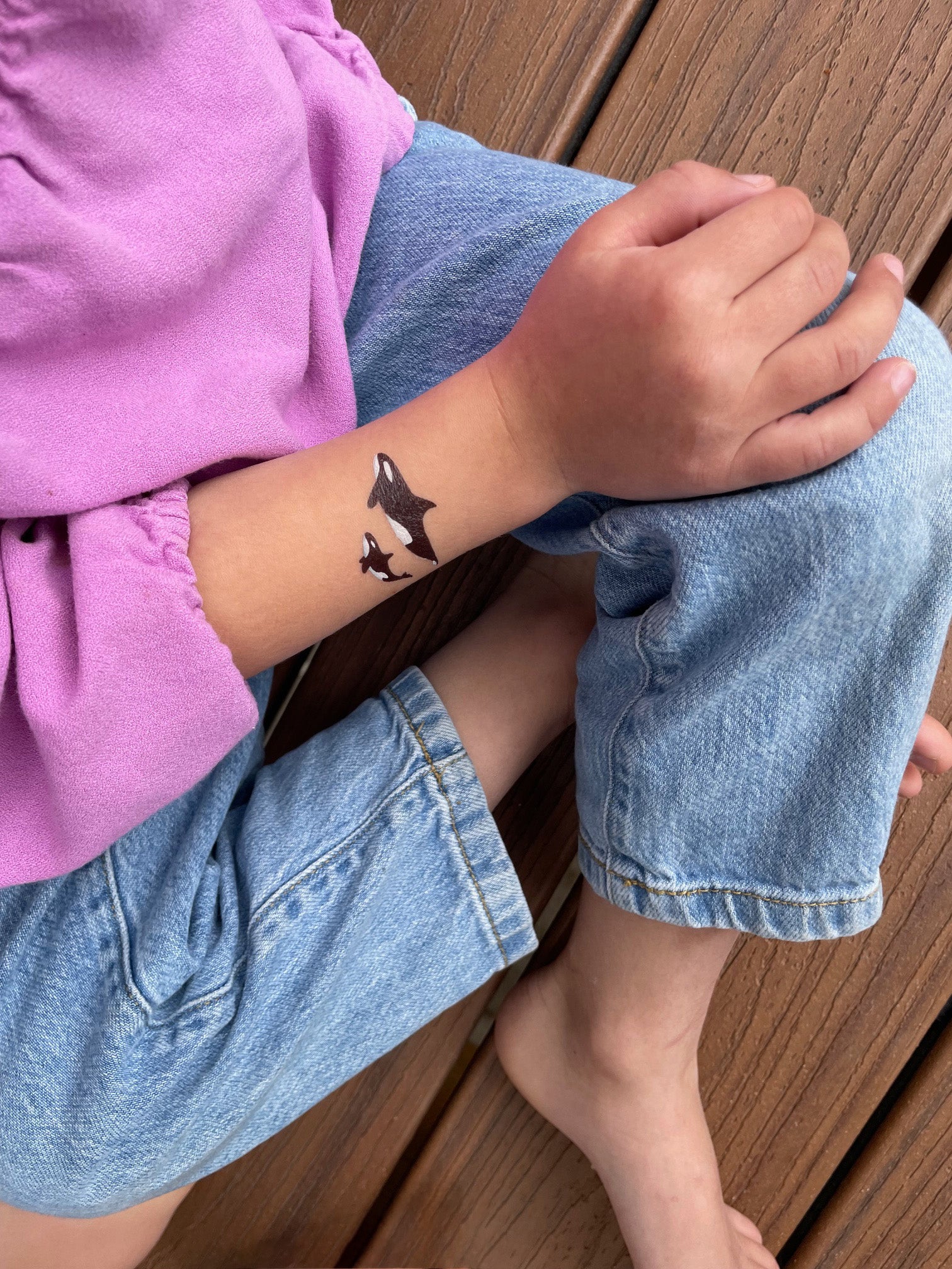 Orca Pod Temporary Tattoos