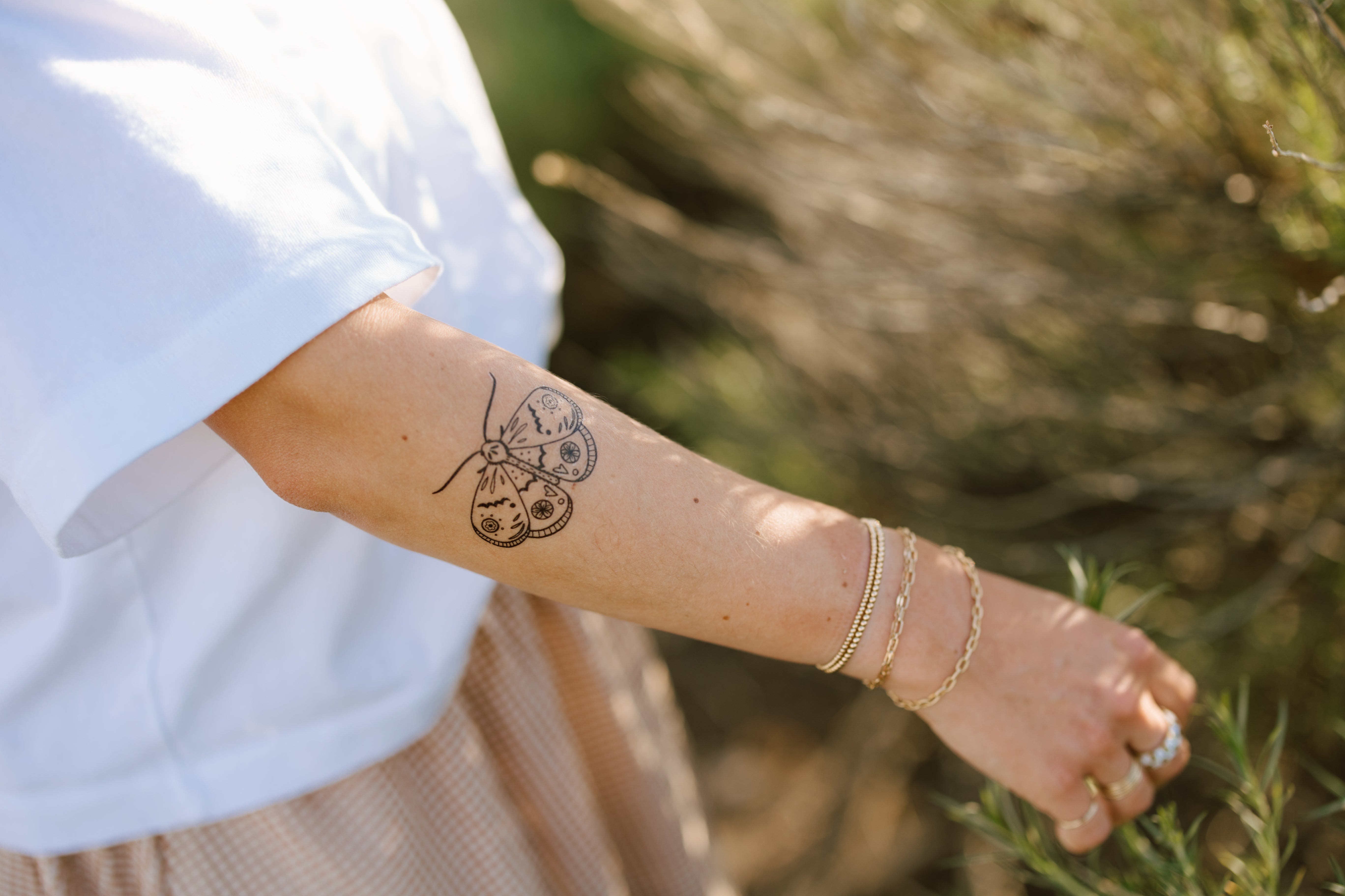 Mystical Moth Temporary Tattoos