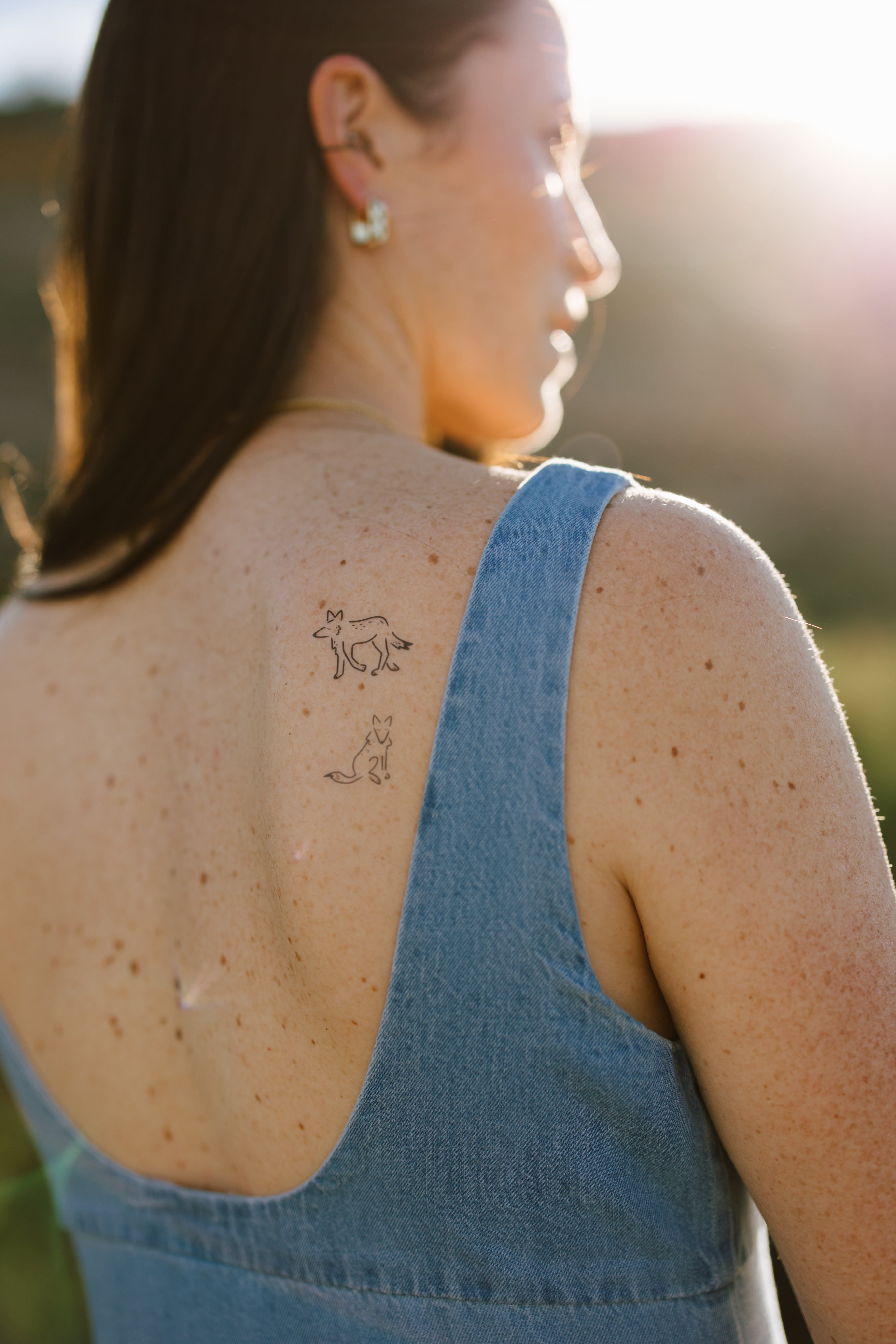 Cowboy, Cowgirl + Coyotes Temporary Tattoos