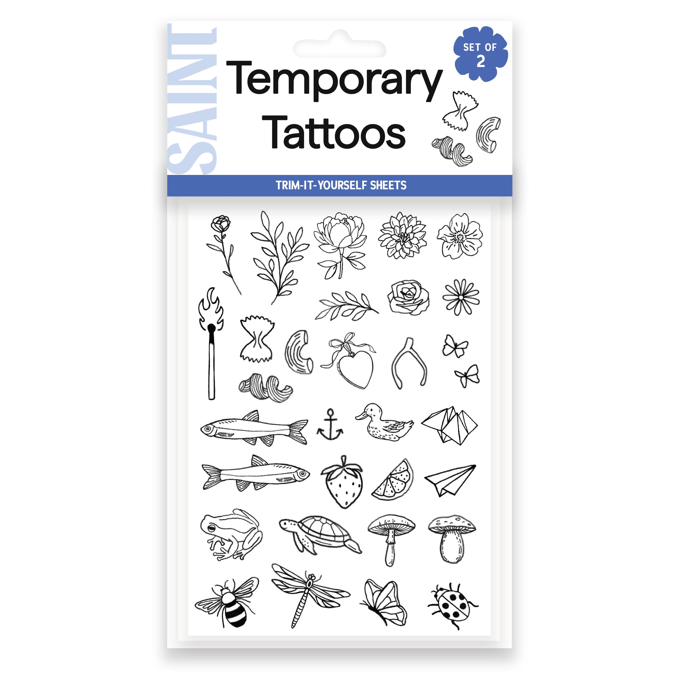 Tiny Tats Temporary Tattoo Sheets