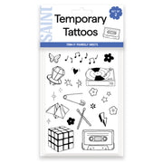 Retro Punk Temporary Tattoo Sheets