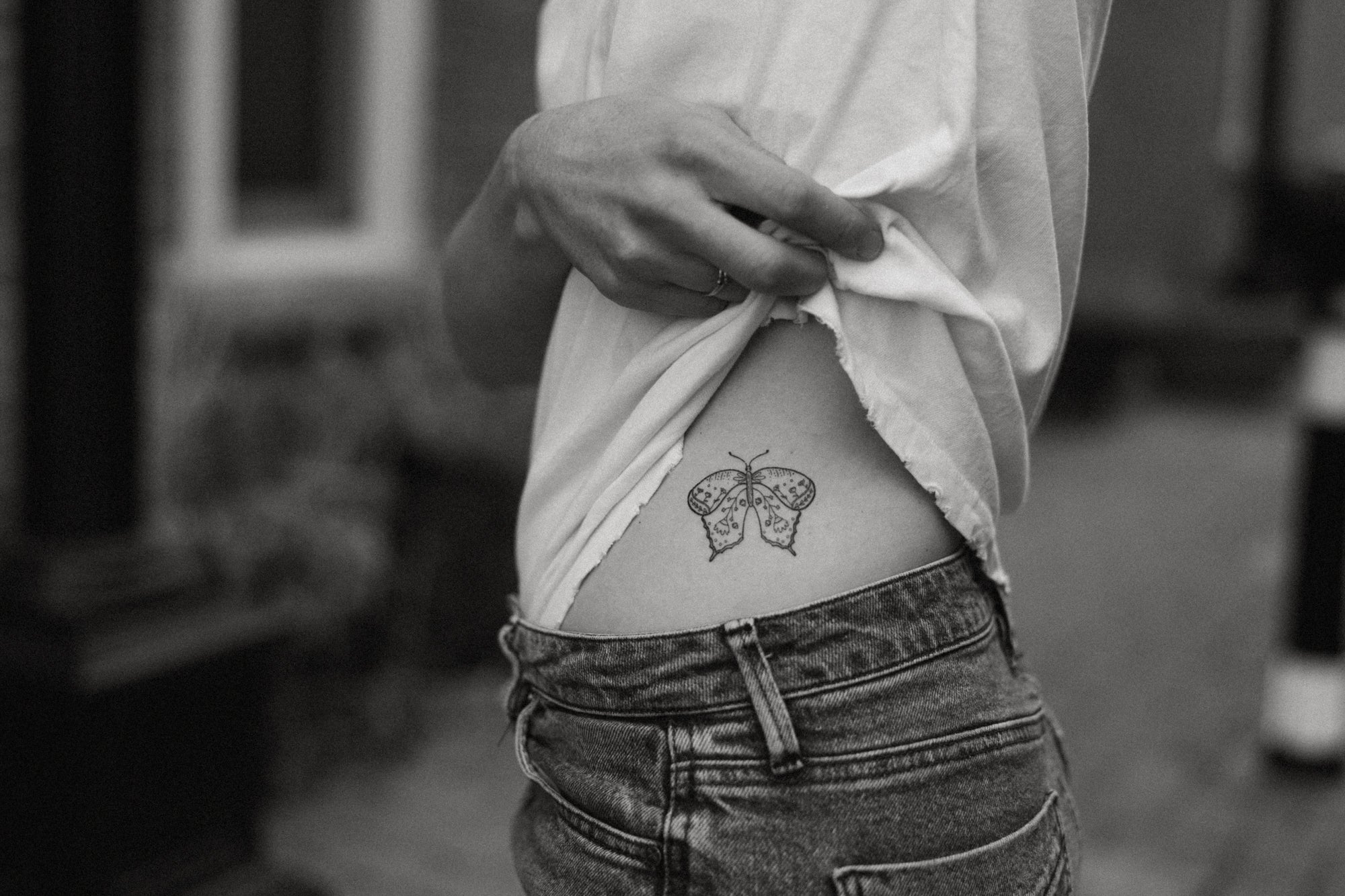 Butterfly, Sun + Moon Temporary Tattoos