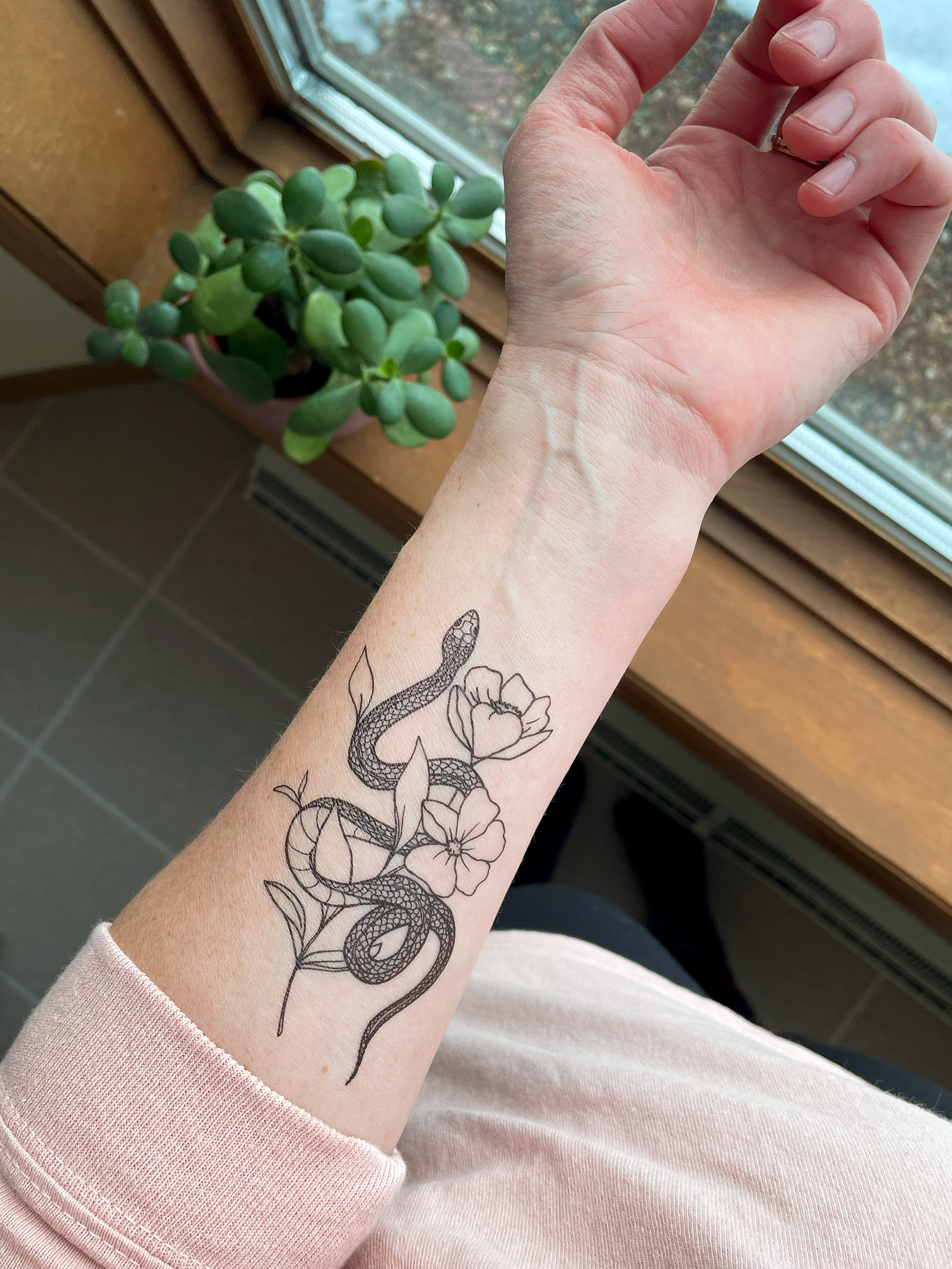 Garden Snake Temporary Tattoos