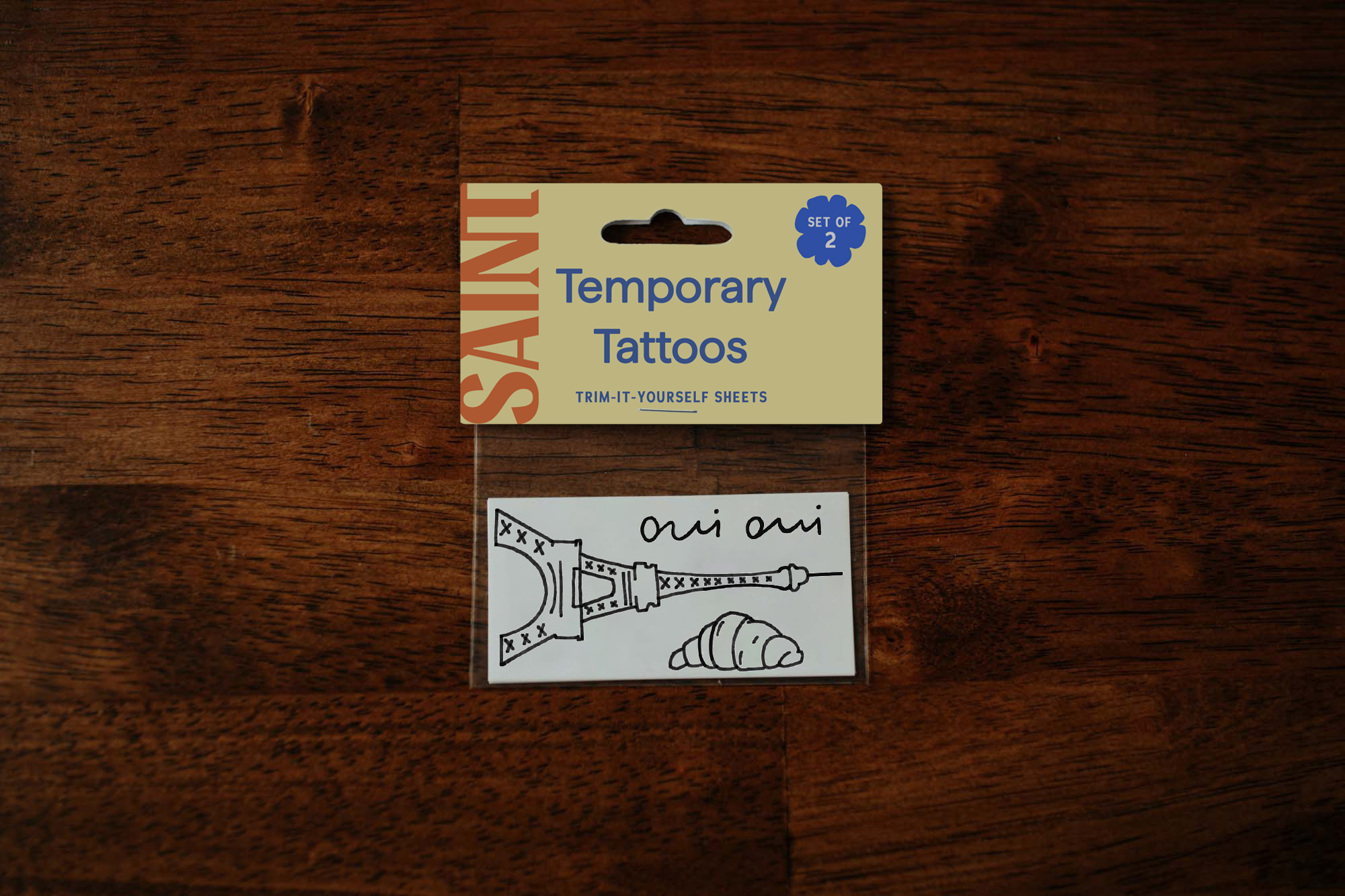 Oui Oui Paris Temporary Tattoos