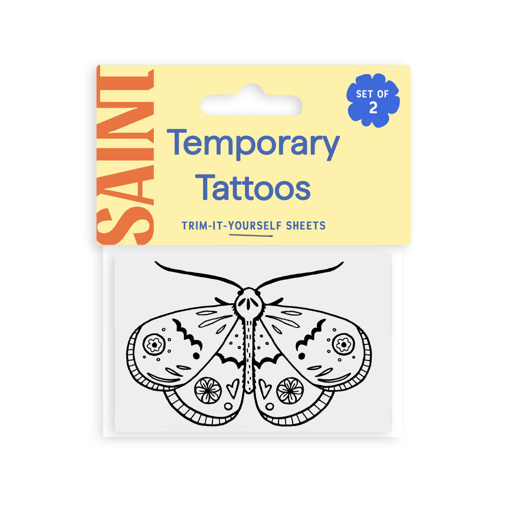 Mystical Moth Temporary Tattoos