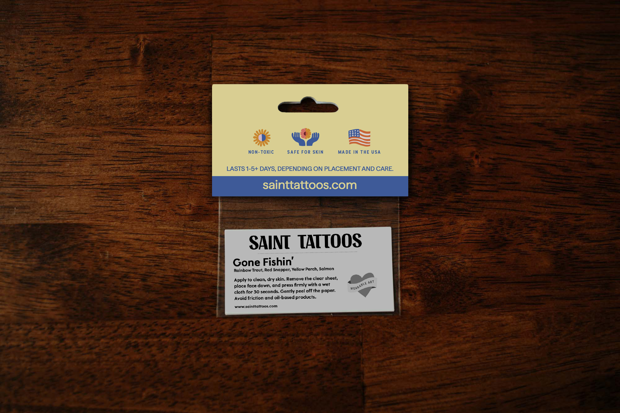 Gone Fishin Temporary Tattoos